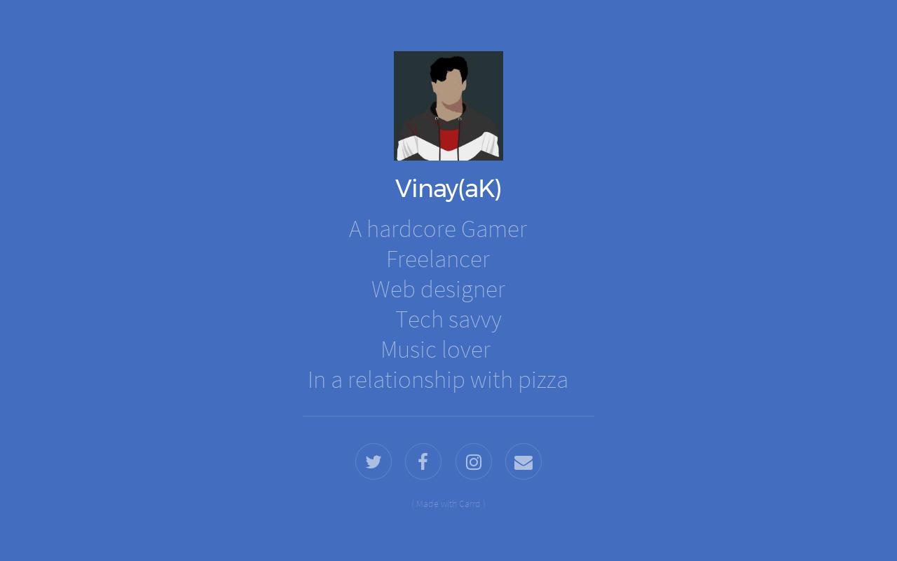 Carrd profile picture for @vinay